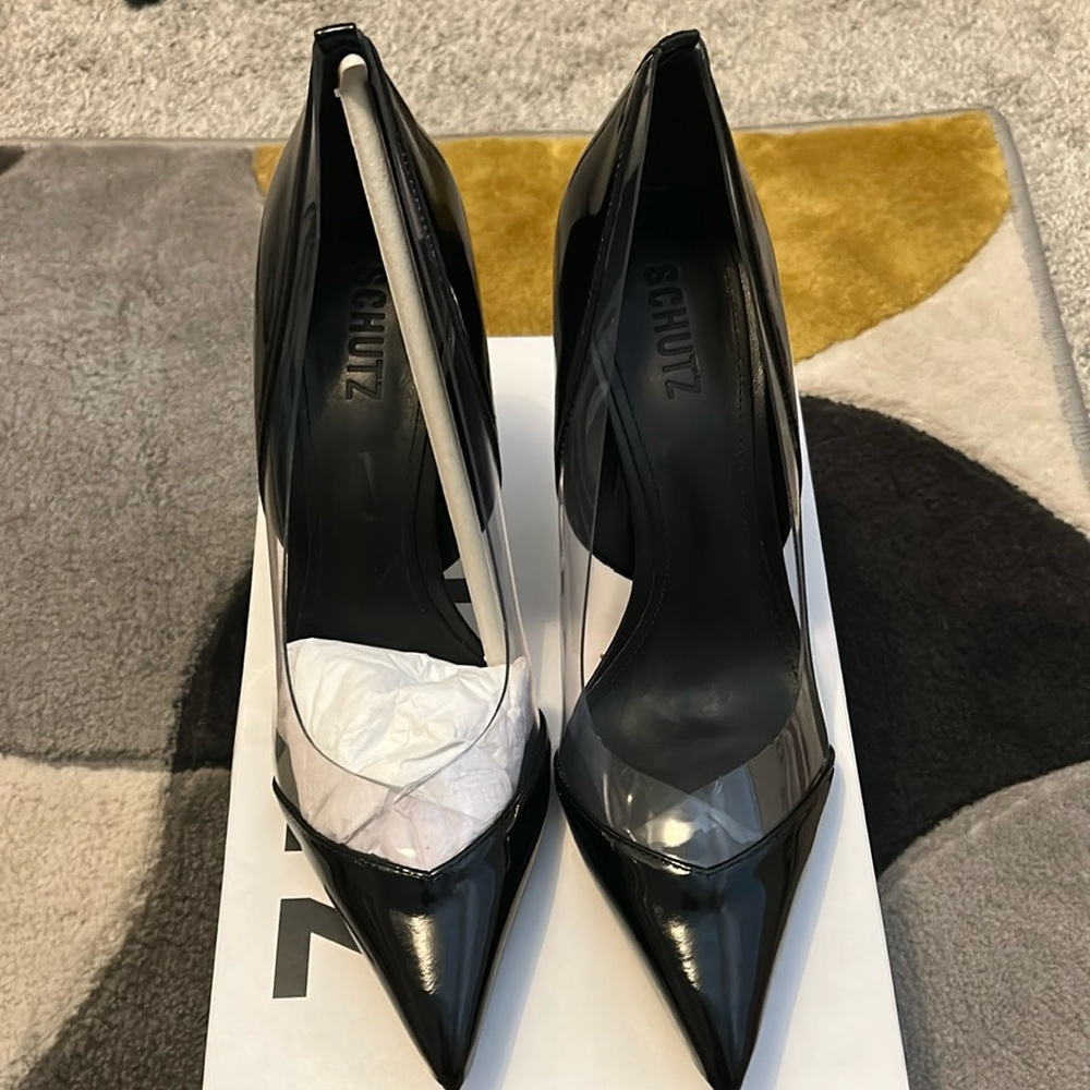 SCHUTZ Black Patent Leather Heels